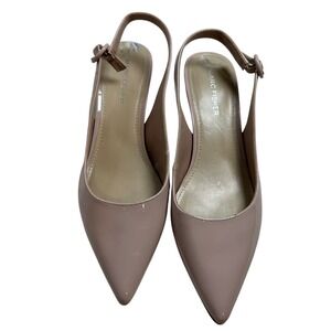 Marc Fisher Pink Patent Leather Slingback Kitten Heels – Women's 7.5M